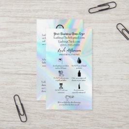 Instruktionskort för efterbehandling visitkort