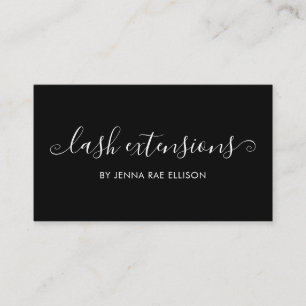 Instruktionskort för elegant Chic Lash-efterbehand Visitkort