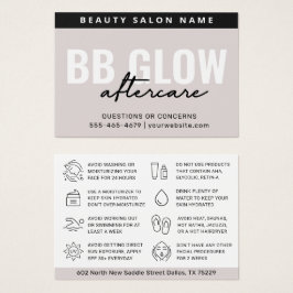 Instruktionskort för elfenben B-ljusflöde Visitkort