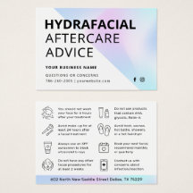 Instruktionskort för Holografi HydraFace Aftercare