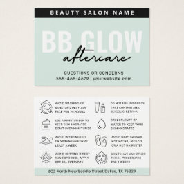 Instruktionskort för ljusflöde efter omhändertagan visitkort