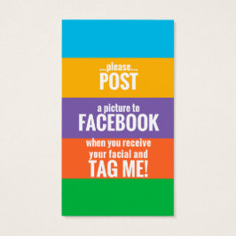 Instruktionskort för miniansikte visitkort