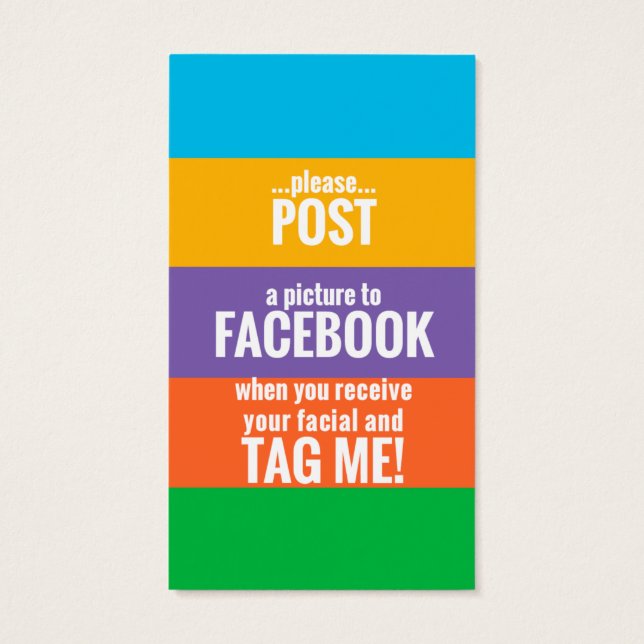 Instruktionskort för miniansikte visitkort (Baksidan)