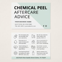 Instruktionskort för Modern Chemical Peel Aftercar Visitkort