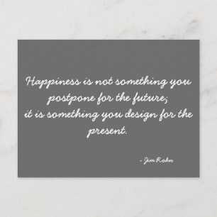 Instruktionskort som citerar Jim Rohn Vykort