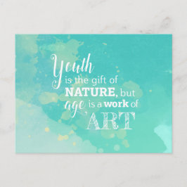 Instruktionsoffert för åldrande, offert vykort