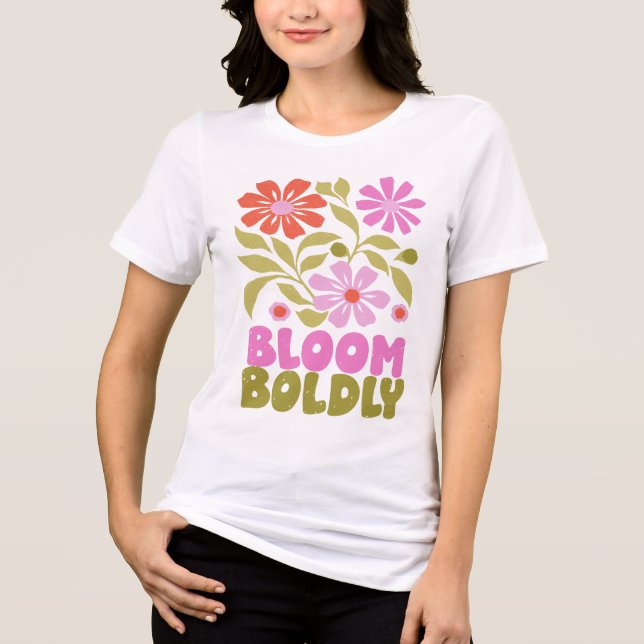 Instruktionsoffert för Retro Boho-Blommigt T Shirt (Framsida)