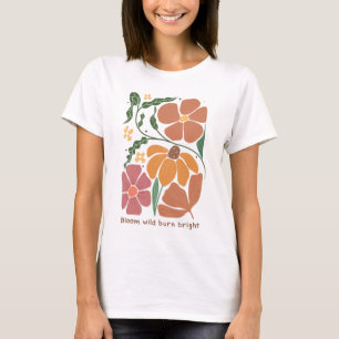Instruktionsoffert för Retro Boho-Blommigt T Shirt