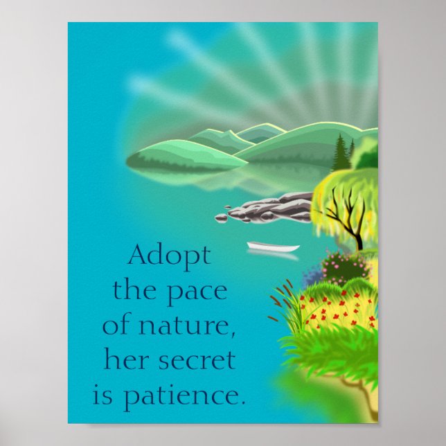 Instruktionsoffert om natur och tålamod poster (Framsidan)