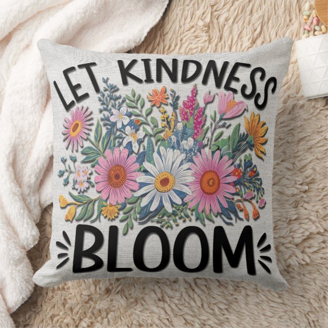 Instruktionsoffert/Ord/Blommor Kudde (Filt)