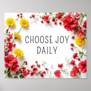 Instruktionsoffert Välj färgstarka blommor Poster