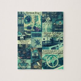 Instruktionsofferter för Retro Teal Mood Board Anp Pussel