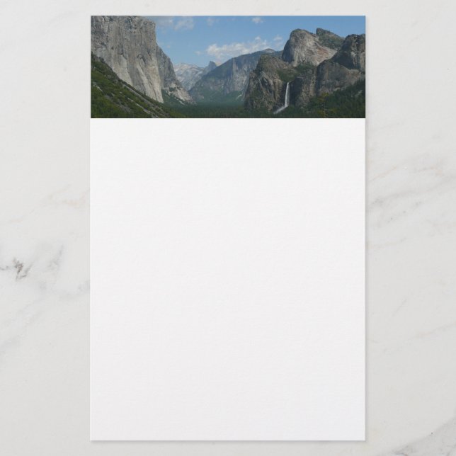 Instruktionspunkt i Yosemite nationalpark Brevpapper (Framsida)