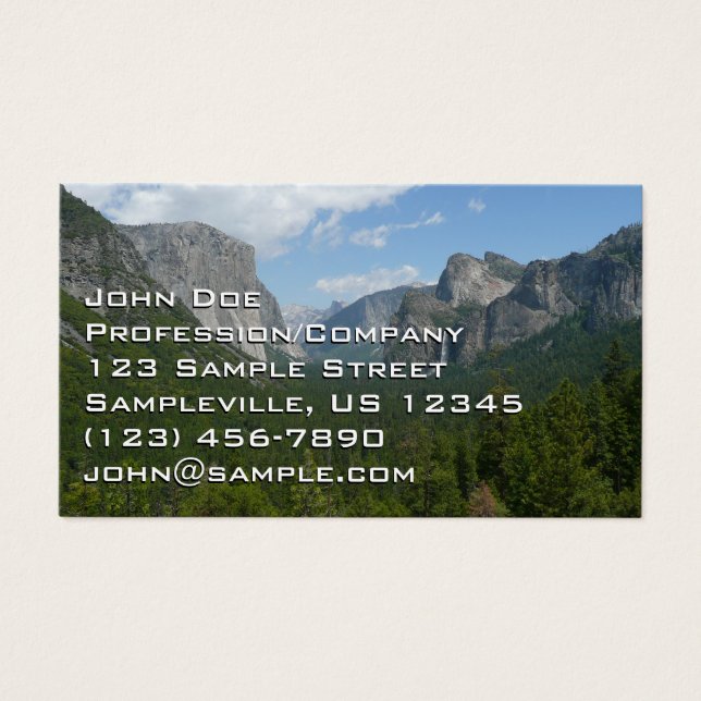 Instruktionspunkt i Yosemite nationalpark Visitkort (Framsidan)