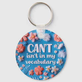 Instruktionstangentkedja för blått citattecken för nyckelring