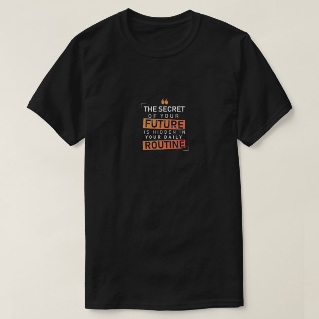 Instruktionstecken för dagliga rutter | Motiverand T Shirt (Design framsida)