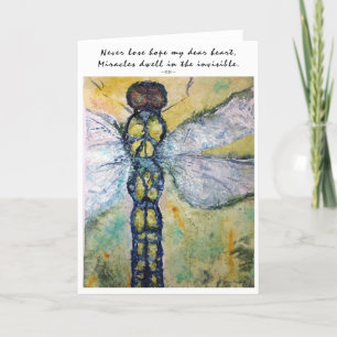 Instruktionstecken Rumi Quote Dragonfly Art-gratul Kort