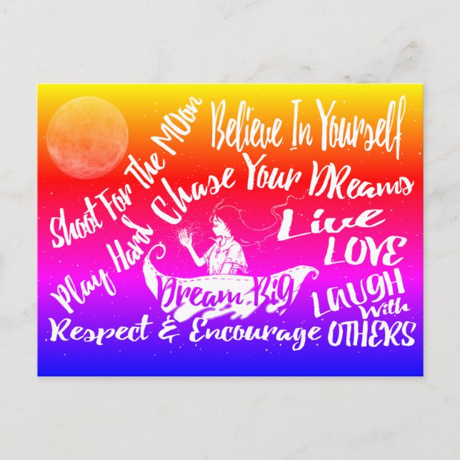 Instruktionstecken vid nattkort vykort (Framsida)