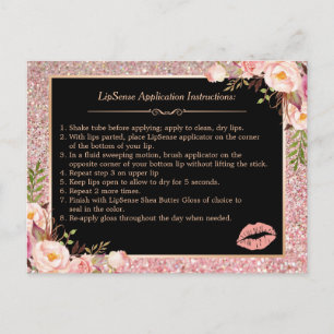 Instruktionstips för Makeup Läppar   Ro Guld Blomm Vykort