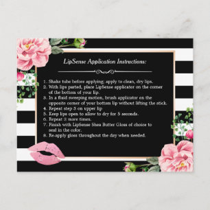 Instruktionstips för Makeup Läppar ROSA BLOMMIGT Vykort