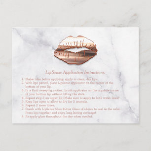 Instruktionstips för Marble Makeup-Guld i ro 3D Lä Vykort