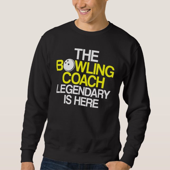 Instruktör 5 i Bowling Coach Player Team Lång Ärmad Tröja (Framsida)