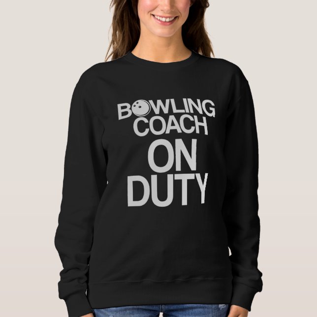 Instruktör 5 i Bowling Coach Player Team T Shirt (Framsida)