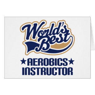 Instruktör för Aerobics för gåvavärldar bäst Hälsningskort