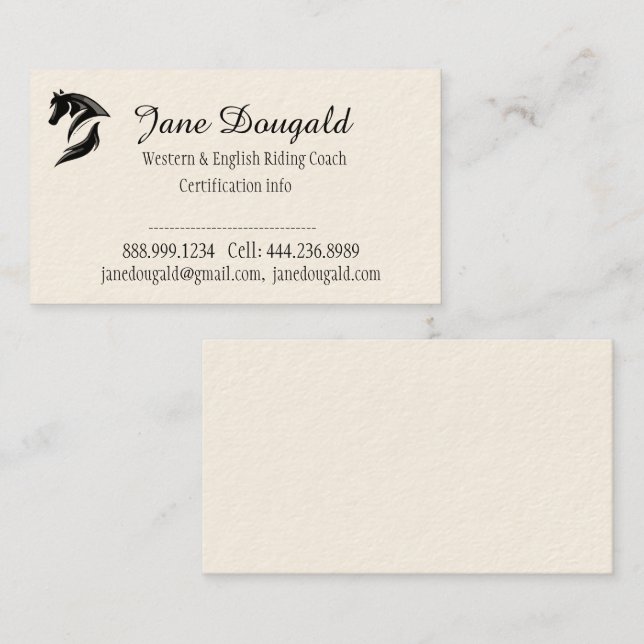 Instruktör för Anpassningsbar av utbildningsläsins Visitkort (Fram/baksida)