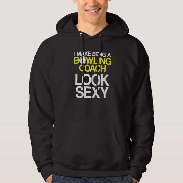 Instruktör för Bowling Coach Player Team 33 Hoodie (Framsida)
