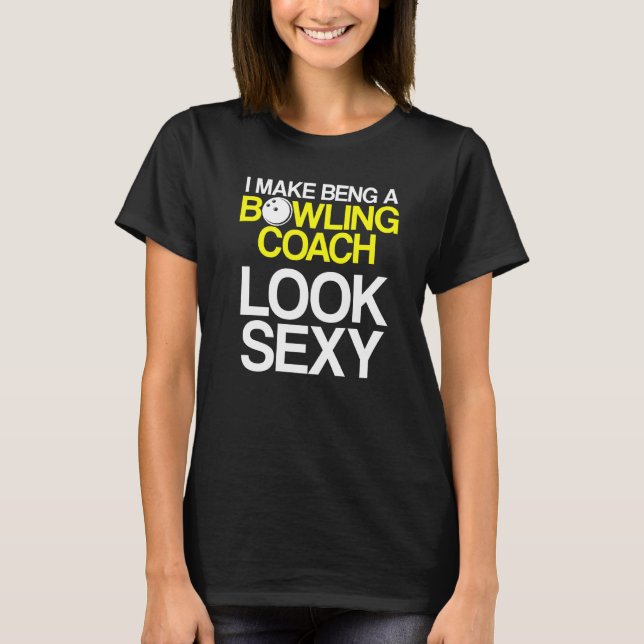 Instruktör för Bowling Coach Player Team 33 T Shirt (Framsida)