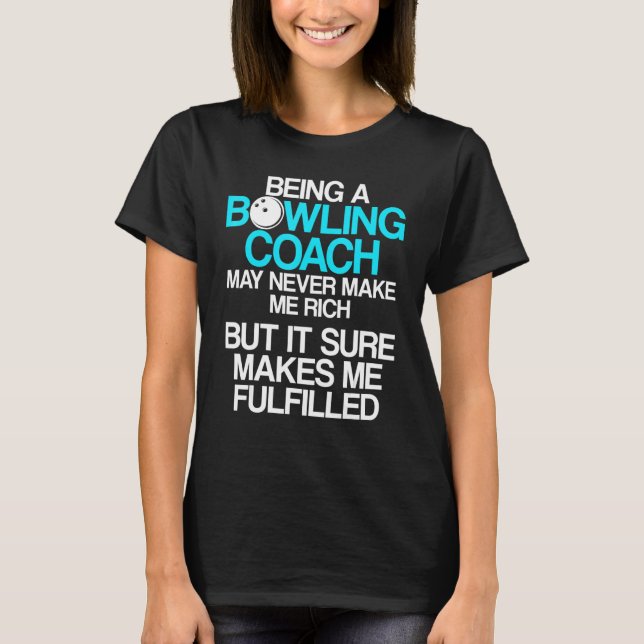 Instruktör för Bowling Coach Player Team 3 T Shirt (Framsida)