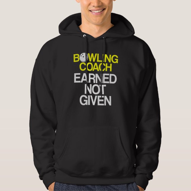 Instruktör för Bowling Coach Player Team 4 Hoodie (Framsida)