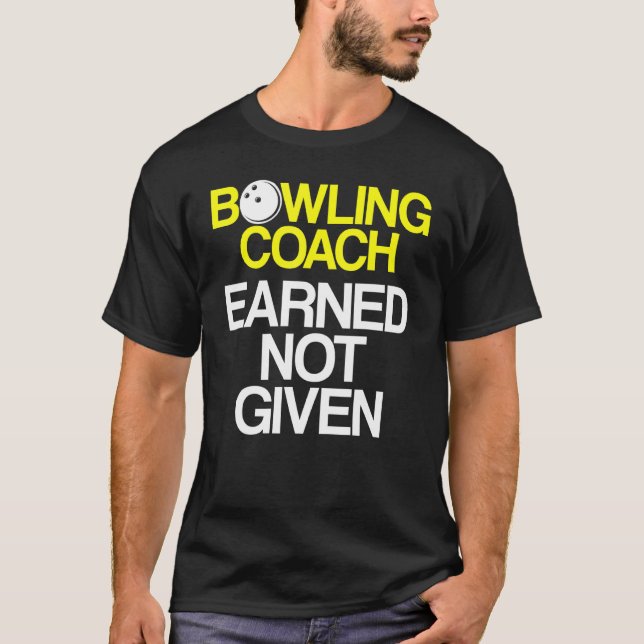 Instruktör för Bowling Coach Player Team 4 T Shirt (Framsida)