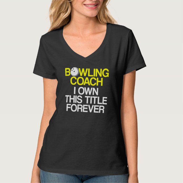 Instruktör för Bowling Coach Player Team 6 T Shirt (Framsida)