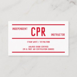 Instruktör för CPR-utbildning och första hjälpen Visitkort