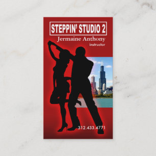 Instruktör för dans för Steppin Chicago stil Visitkort
