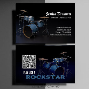 Instruktör för Drums Visitkort