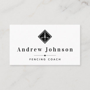 Instruktör för Fencer Sports för Modern Fencer Log Visitkort