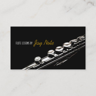Instruktör för flute Lessons Instrument Music Visitkort