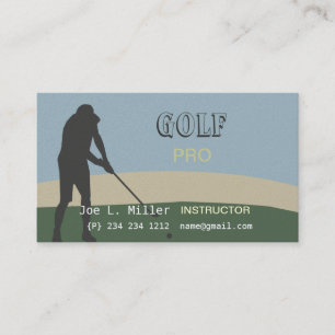 Instruktör för Golf för Klubb-och-Boll Visitkort