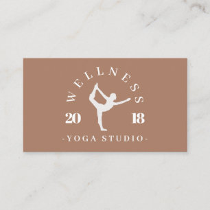 Instruktör för Iced Coffee Färg Hälsa Yoga Studio Visitkort