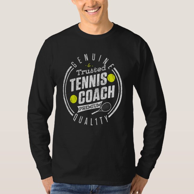 Instruktör för kvalitetsteamet för tennis Coach Pl T Shirt (Framsida)