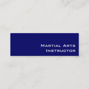 Instruktör för martialkonst, vit martialkonst, aff mini visitkort