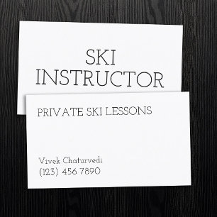 Instruktör för Professionell av Ski Lessons - enke Visitkort