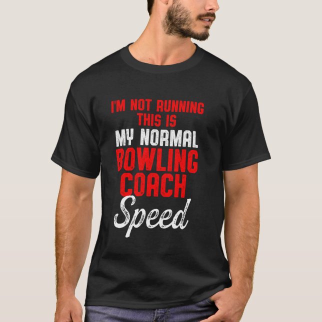 Instruktör för team i Bowling Coach Running Player T Shirt (Framsida)