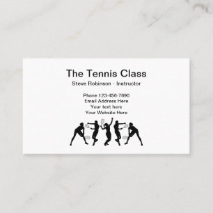 Instruktör för tennisklass visitkort