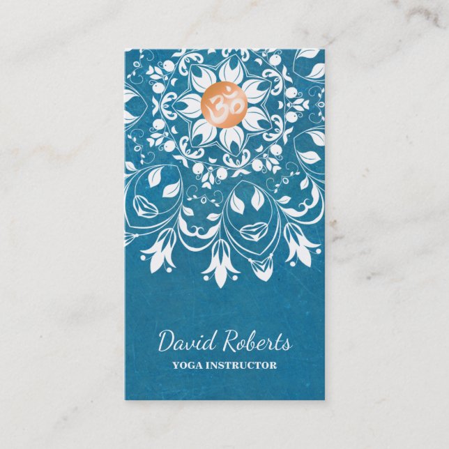 INSTRUKTÖR FÖR YOGA FÖR VATTENFÄRGMANDALA LOGOTYP VISITKORT (Framsida)