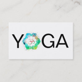 Instruktör Om Aum för lärare för lotusblomma för Visitkort