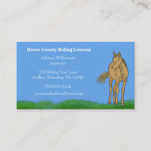  instruktörer, häst Thmet Visitkort